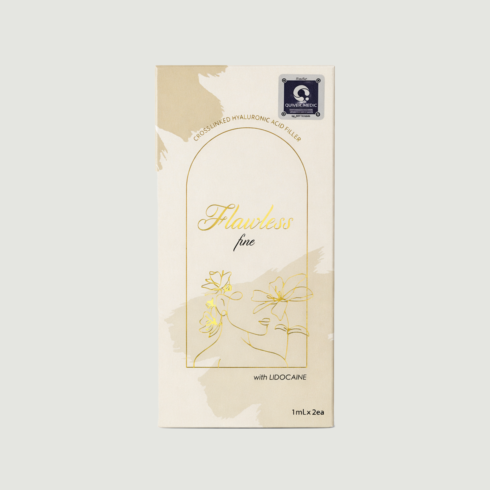 Product packaging with 'Flawless' text on a light background