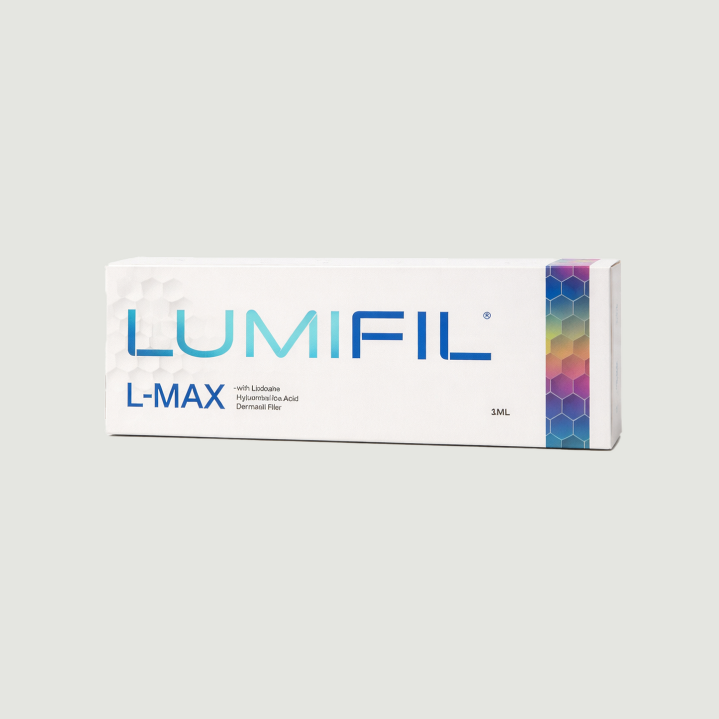 LUMIFIL L-MAX packaging on a gray background